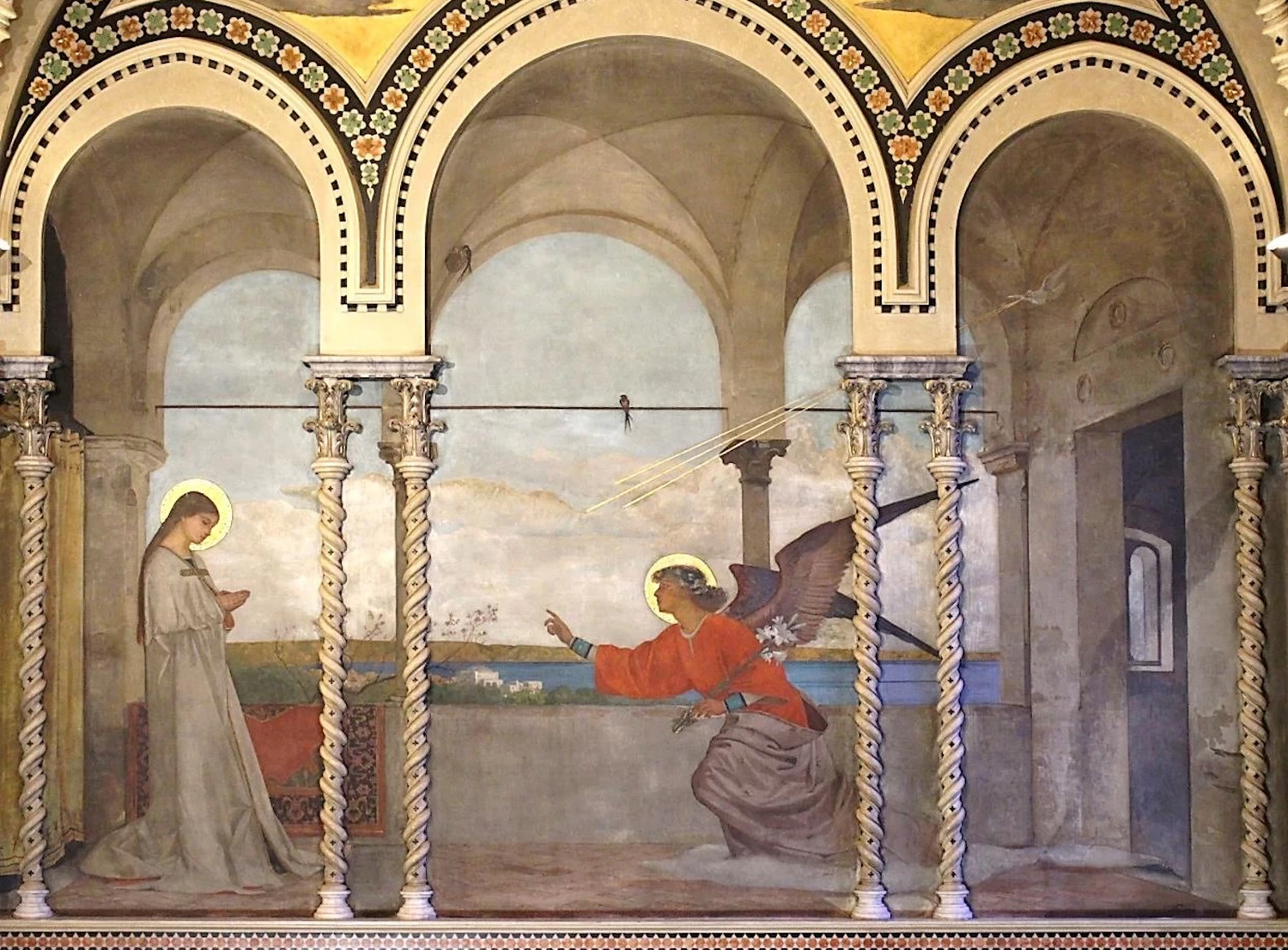 21-Modesto Faustini - Decorazione plastico. Annunciazione - Santuario Santa Maria delle Grazie, Brescia